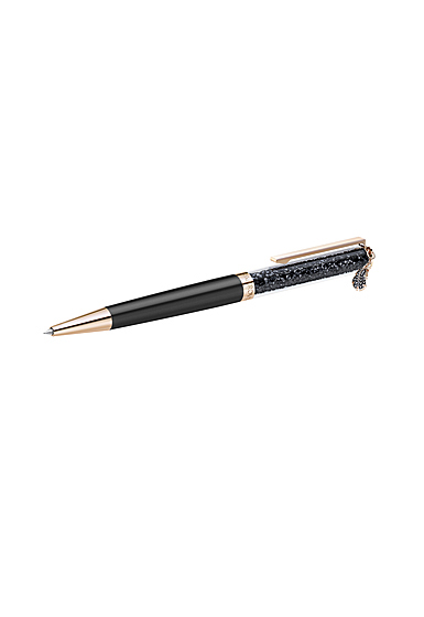 Swarovski Crystalline Black Ballpoint Pen with Feather