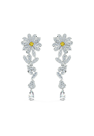 Swarovski Yellow Eternal Flower Pierced Earrings