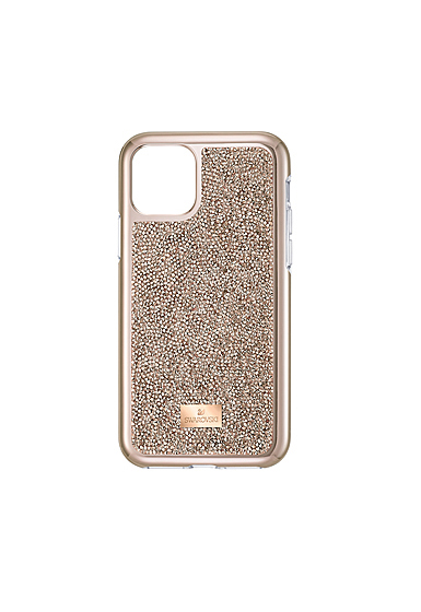 Swarovski Mobile Phone Case Glam Rock iPhone 11 Pro Case Rose Gold Stainless Steel Shiny Pro