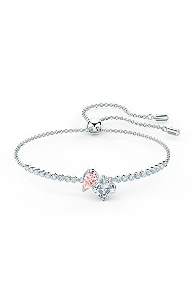 Swarovski Bracelet Attract Soul Pink Crystal Rhodium Silver M