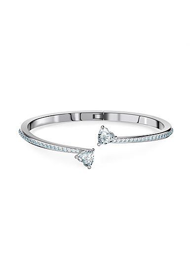 Swarovski Bracelet Attract Soul Bangle Heart Crystal Rhodium Silver M