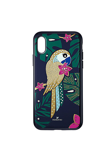 Swarovski Mobile Phone Case Tropical iPhone X Case Multi Parrot