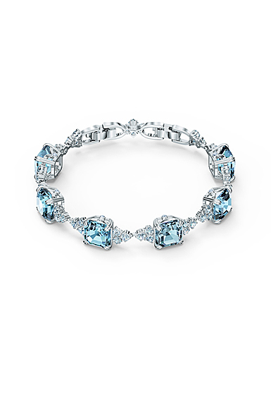 Swarovski Bracelet Sparkling Aqua Rhodium Silver M
