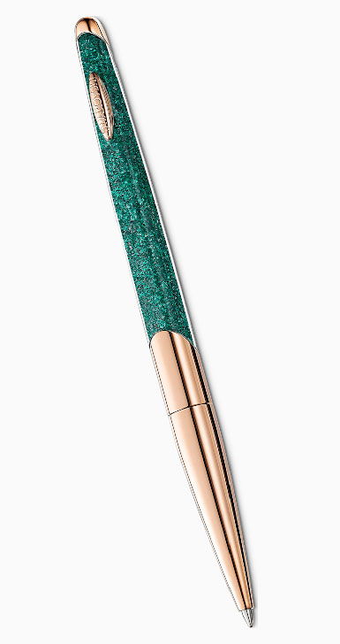 Swarovski Crystalline Nova Ballpoint Pen Green Rose Gold