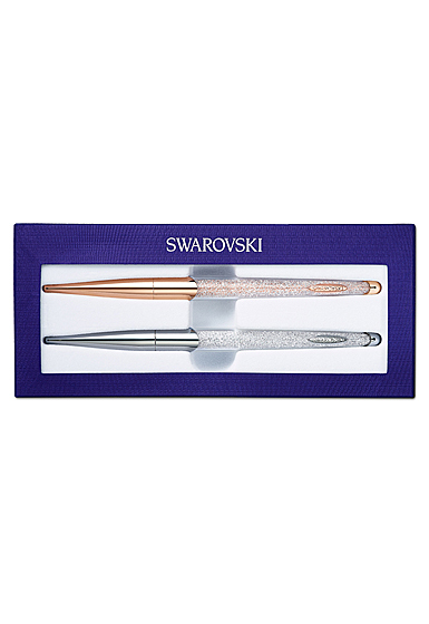 Swarovski Crystalline Nova Ballpoint Pen Set, White, Mixed Metal Finish