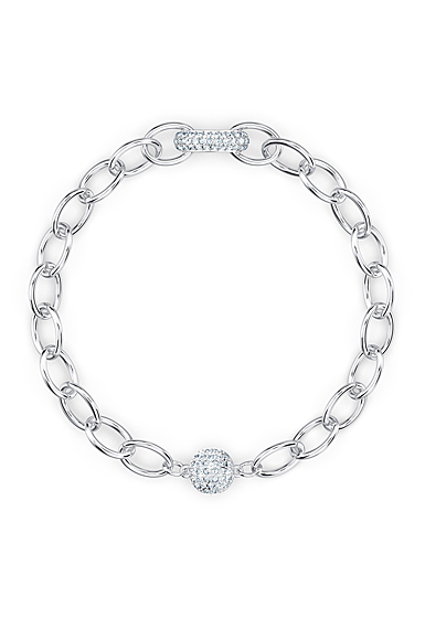 Swarovski The Elements Chain Bracelet, White, Rhodium Plated