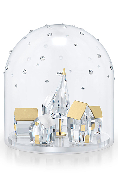 Swarovski 2022 Holiday Magic Bell Jar Winter Village