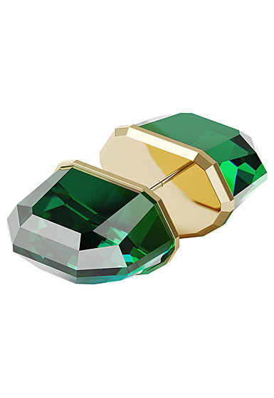 Swarovski Lucent Stud Earring Single, Green, Gold-Tone Plated