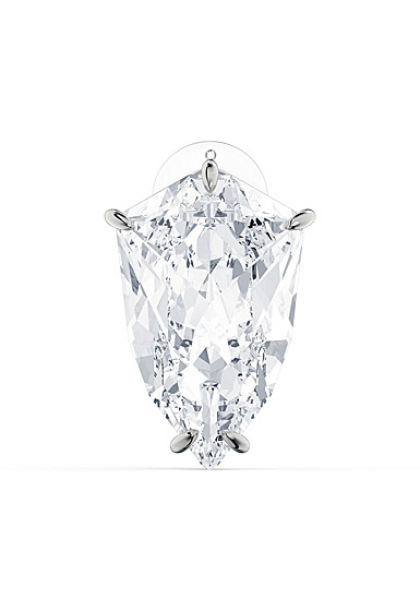 Swarovski Mesmera Earring, Single Trilliant Cut Crystal, White, Rhodium Plated