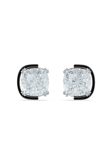 Swarovski Cushion Cut Crystal and Mixed Metal Harmonia Pierced Earrings, Pair