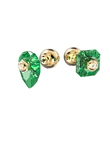 Swarovski Studiosa Stud Earrings, Green, Gold-tone Plated