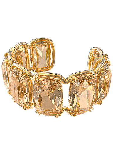 Swarovski Harmonia Cuff Bracelet, Oversized Floating Crystals, Yellow, Gold-Tone Plated