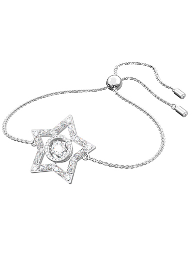 Swarovski Stella Bracelet, Star, White, Rhodium Plated