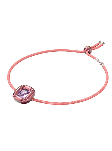 Swarovski Dulcis Necklace, Cushion Cut Crystals, Pink