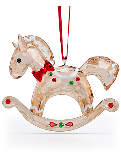 Swarovski Holiday Cheers Ornament Gingerbread Rocking Horse