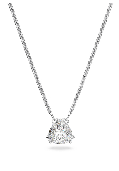 Swarovski Millenia Trilliant Cut Crystal and Rhodium Plated Pendant Necklace
