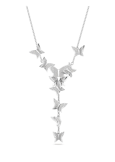 Swarovski Crystal and Rhodium Lilia Y Butterfly Necklace