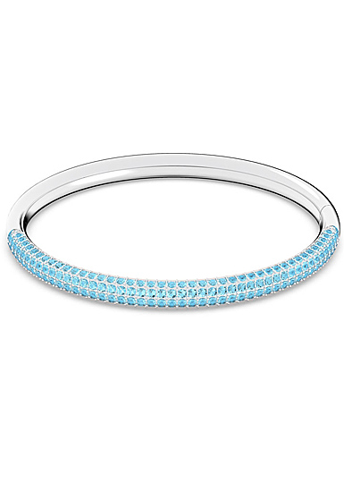 Swarovski Stone Bangle Bracelet, Blue, Stainless Steel