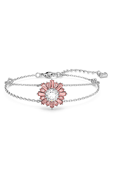 Swarovski Sunshine Bracelet, Pink, Rhodium Plated M