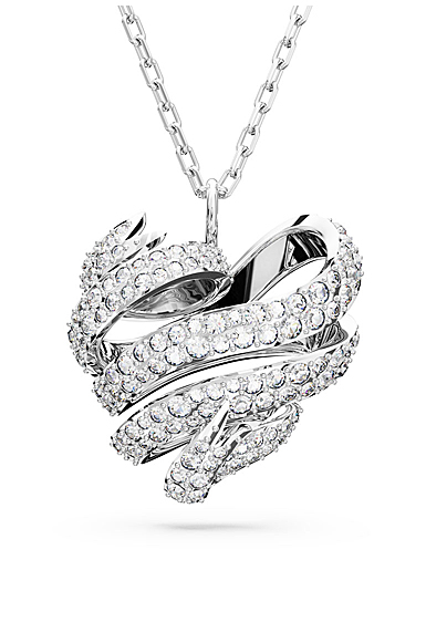 Swarovski Volta Crystal and Rhodium Heart Pendant Necklace