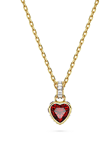 Swarovski Jewelry Necklace Stilla, Pendant Heart Red, Gold