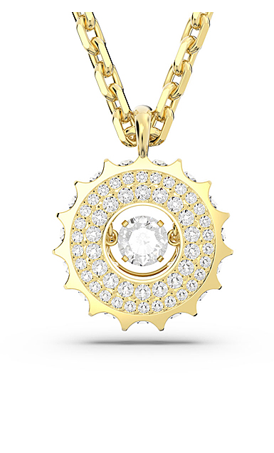 Swarovski Crystal and Gold Rota V Pendant Necklace