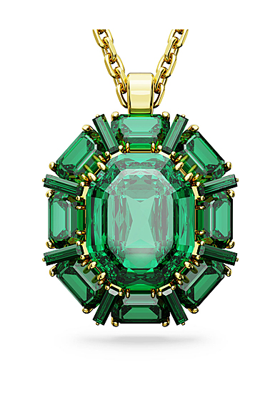 Swarovski Jewelry Necklace Millenia, Pendant Green, Gold