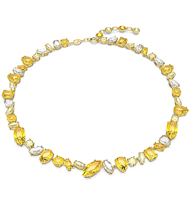 Swarovski Jewelry Necklace Gema, All Green Yellow, Gold