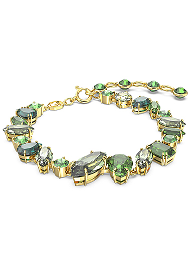 Swarovski Jewelry Bracelet Gema, Line Green, Gold M