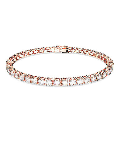 Swarovski Jewelry Bracelet Matrix, White, Rose Gold S
