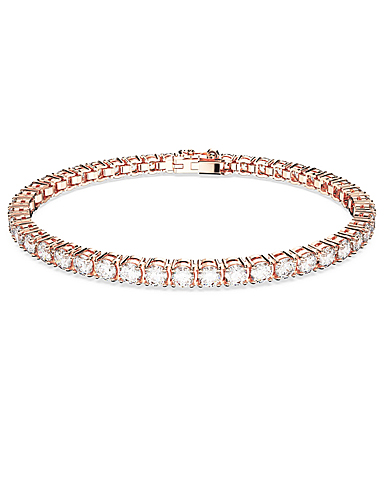 Swarovski Jewelry Bracelet Matrix, White, Rose Gold M