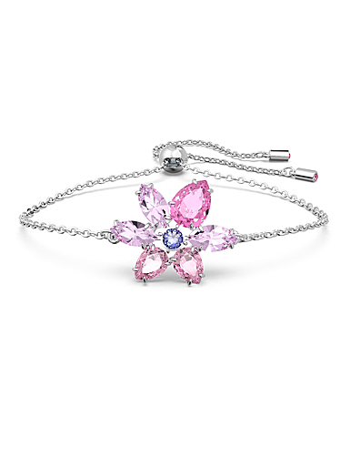 Swarovski Jewelry Bracelet Gema, Pink, Rhodium M