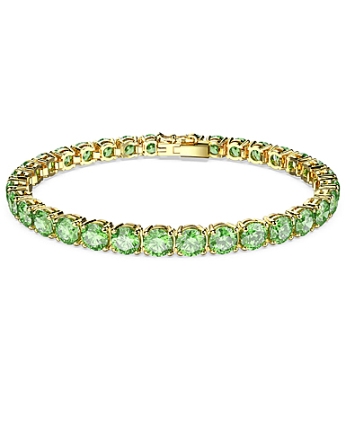 Swarovski Jewelry Bracelet Matrix, Green, Gold L