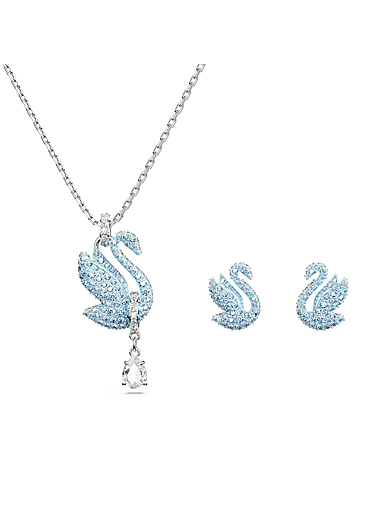 Swarovski Swarovski Iconic Swan set, Swan, Blue, Rhodium