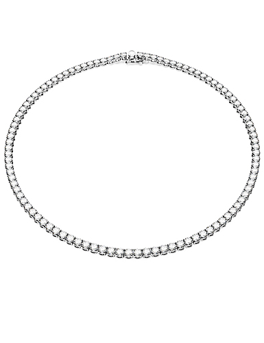 Swarovski Crystal and Rhodium Matrix Tennis Necklace