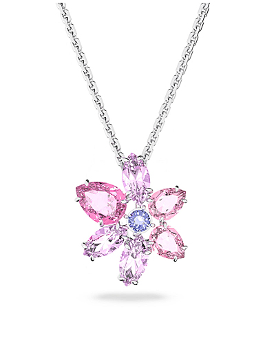 Swarovski Jewelry Necklace Gema, Pendant Pink, Rhodium