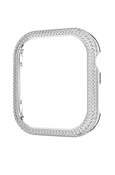 Swarovski Sparkling Apple Watch Case White, Rhodium
