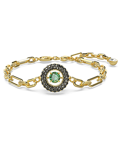 Swarovski Swarovski Sparkling Dance bracelet, Green, Gold