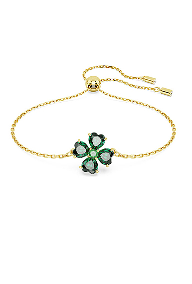 Swarovski Idyllia Clover Green and Gold Bracelet