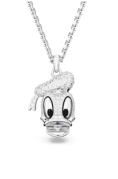 Swarovski Disney Donald Duck pendant, White, Rhodium
