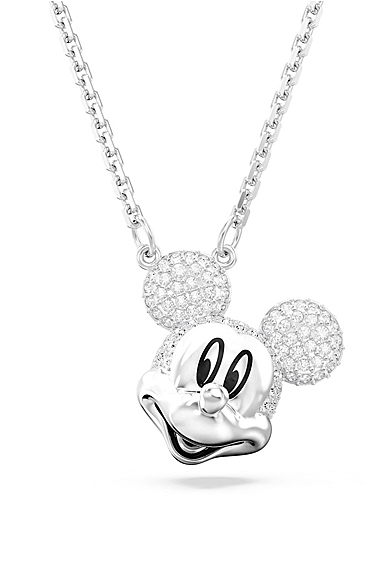 Swarovski Disney Mickey Mouse pendant, White, Rhodium