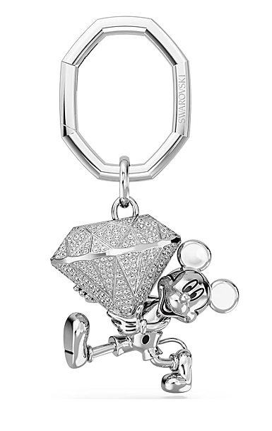 Swarovski Crystal and Rhodium Disney 100 Mickey Key Ring
