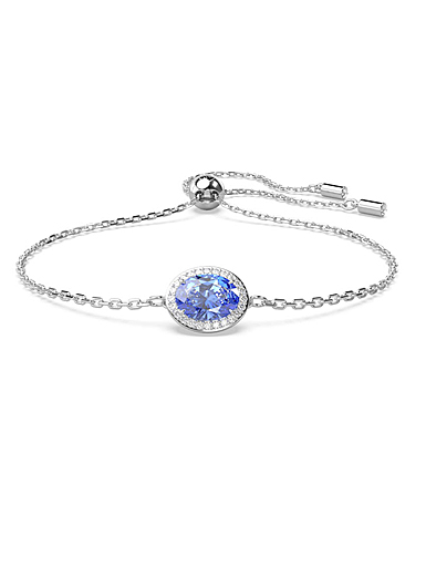Swarovski Constella bracelet, Oval cut, Blue, Rhodium