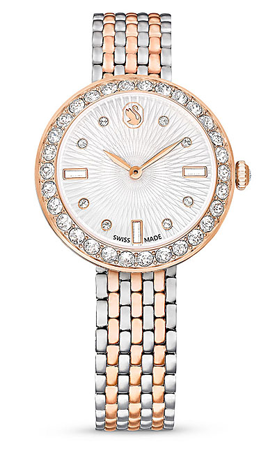 Swarovski Certa watch, Swiss Made, Metal bracelet, Rose gold tone, Rose gold-tone finish