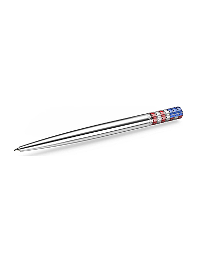 Swarovski Lucent Ballpoint Pen, Red White and Blue Chrome