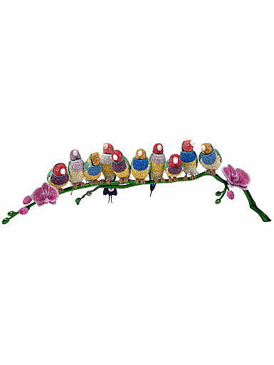 Swarovski Myriad Gouldian Finches, Limited Edition