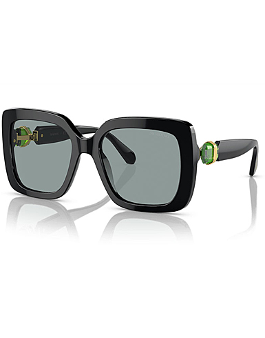 Swarovski Sunglasses, Oversized, Square shape, Black