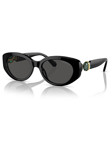 Swarovski Sunglasses, Cat-eye shape, Black
