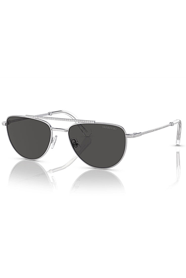Swarovski Sunglasses, Pilot shape, Black