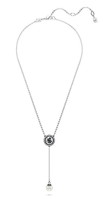 Swarovski Swarovski Iconic Swan Y pendant, Swan, Gray, Rhodium plated